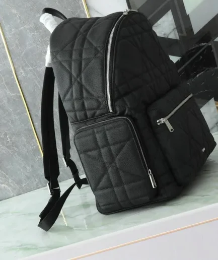 Dior 1:1 Mirror Replica Black Men’s Calkskin Backpack 46CM/18.1IN Christian Dior Replica Backpacks