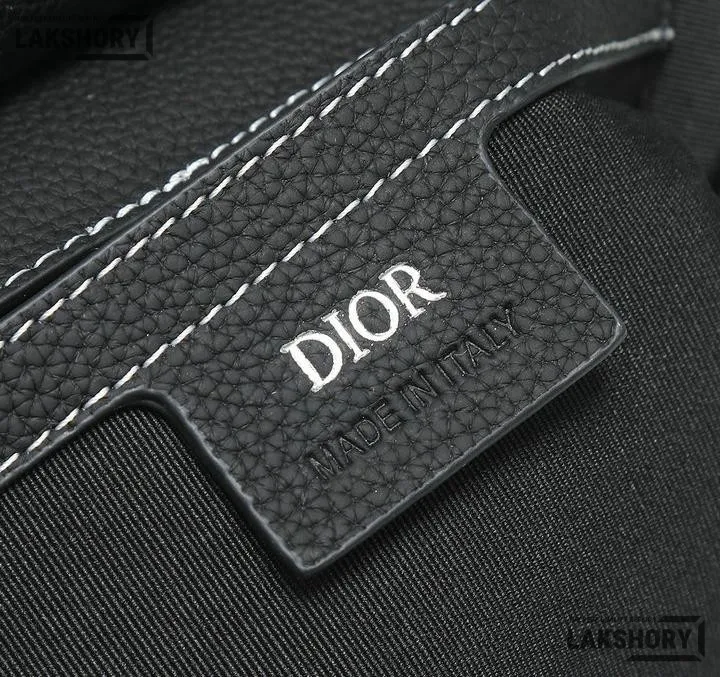 Dior 1:1 Mirror Replica Grained Black Medium Saddle 23CM/9.1IN Christian Dior Replica Saddles Dior 1:1 Mirror Replica Grained Black Medium Saddle 23CM/9.1IN Christian Dior Replica Saddles