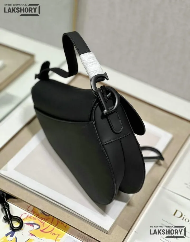 Dior 1:1 Mirror Replica Calfskin Black Ultra Matte Saddle Satchel Christian Dior Replica Saddles Dior 1:1 Mirror Replica Calfskin Black Ultra Matte Saddle Satchel Christian Dior Replica Saddles