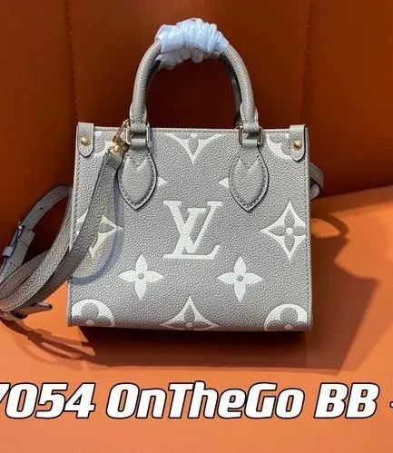 Louis Vuitton 1:1 Mirror Replica OnTheGo BB Gray Monogram Empreinte Louis Vuitton Replica Onthego