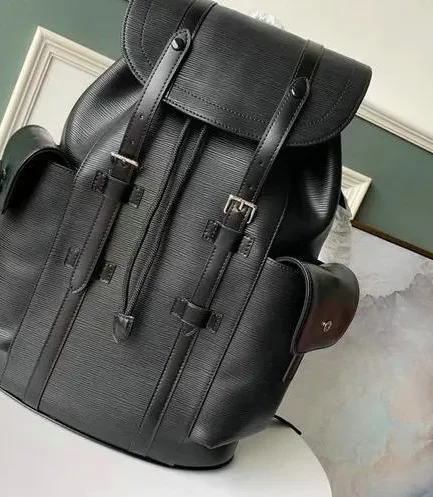 Louis Vuitton 1:1 Mirror Replica Christopher Epi PM Black Backpack Louis Vuitton Replica Christopher