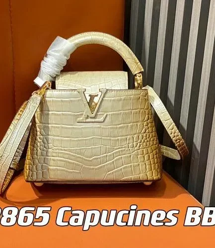 Louis Vuitton 1:1 Mirror Replica Capucines BB Himalaya Crocodile Louis Vuitton Replica Capucines