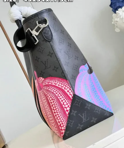 Louis Vuitton 1:1 Mirror Replica LV x YK Weekend Pumpkin Print Tote Louis Vuitton Replica Onthego