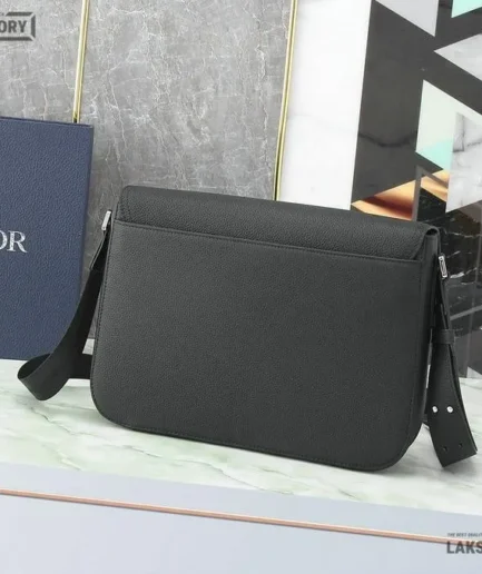 Dior 1:1 Mirror Replica Black Messenger Saddle Bag 36.5CM/14.4IN Christian Dior Replica Saddles