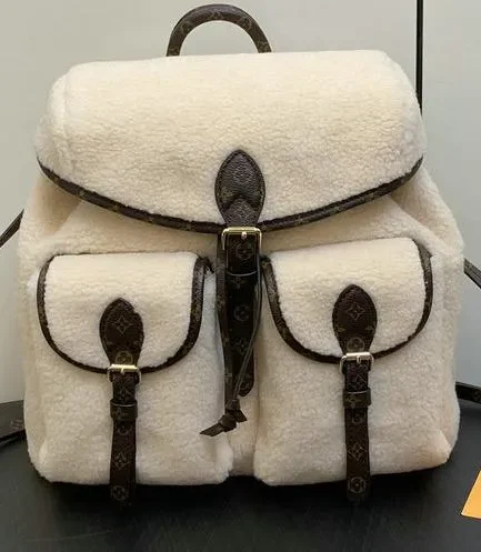 Louis Vuitton 1:1 Mirror Replica LV SKI Backpack Cream/Brown Louis Vuitton Replica Christopher