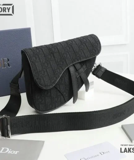 Dior 1:1 Mirror Replica HOMME Oblique Saddle Belt Bag 21CM/8.3IN Christian Dior Replica Saddles