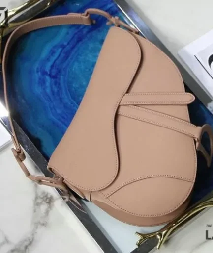 Dior 1:1 Mirror Replica Ultra Matte Blush Calfskin Saddle 25.5CM/10IN Christian Dior Replica Saddles