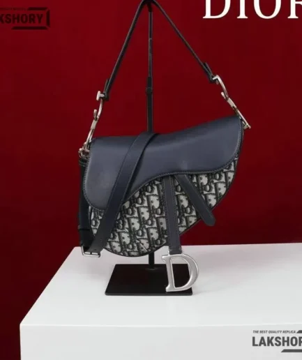 Dior 1:1 Mirror Replica Strap Saddle Oblique Jacquard 25CM/9.8IN Christian Dior Replica Saddles