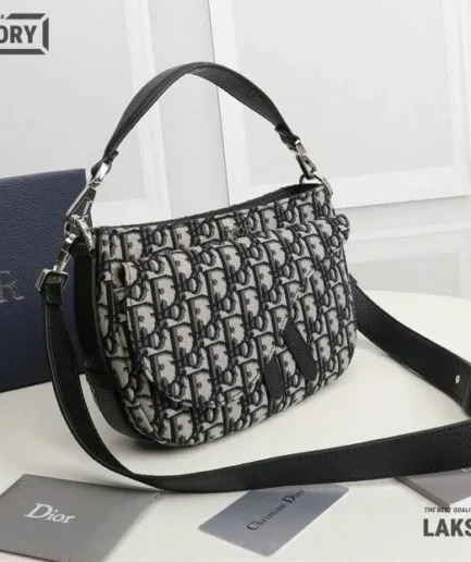 Dior 1:1 Mirror Replica Oblique Mini Soft Saddle Bag 24CM/9.4IN Christian Dior Replica Saddles