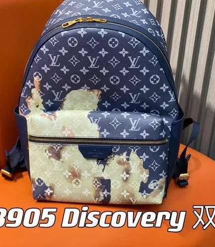 Louis Vuitton 1:1 Mirror Replica Discovery Backpack PM Ink Blue Louis Vuitton Replica Discovery