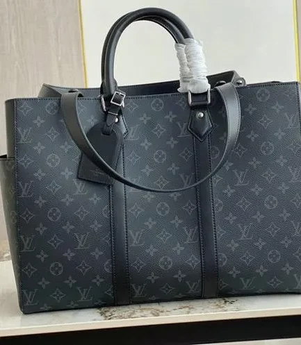 Louis Vuitton 1:1 Mirror Replica Sac Plat 24H Tote Bag Monogram Eclipse Louis Vuitton Replica Onthego