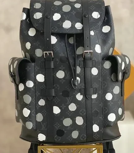Louis Vuitton 1:1 Mirror Replica X Yayoi Kusama Christopher MM Eclipse Louis Vuitton Replica Christopher