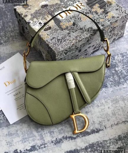 Dior 1:1 Mirror Replica Calfskin Grained Mini Saddle Bag With Strap Christian Dior Replica Saddles