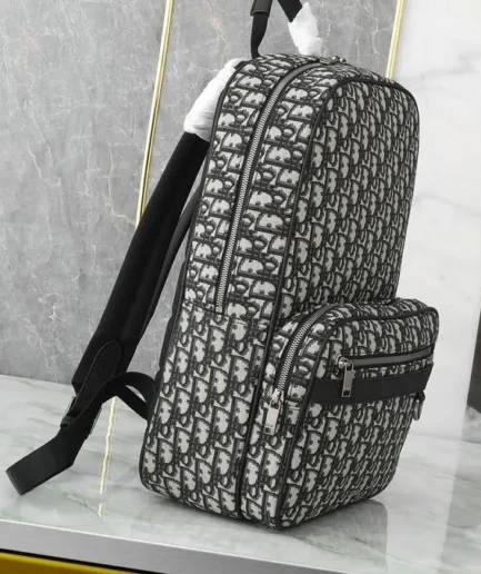 Dior 1:1 Mirror Replica Dior Safari Backpack Beige & Black 41CM/16.1IN Christian Dior Replica Backpacks