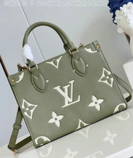 Louis Vuitton 1:1 Mirror Replica OnTheGo PM Green White Louis Vuitton Replica Onthego