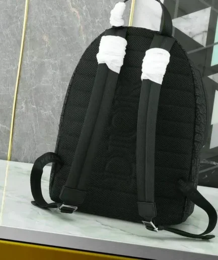 Dior 1:1 Mirror Replica Rider Backpack In Black Oblique 42CM/16.5IN Christian Dior Replica Backpacks