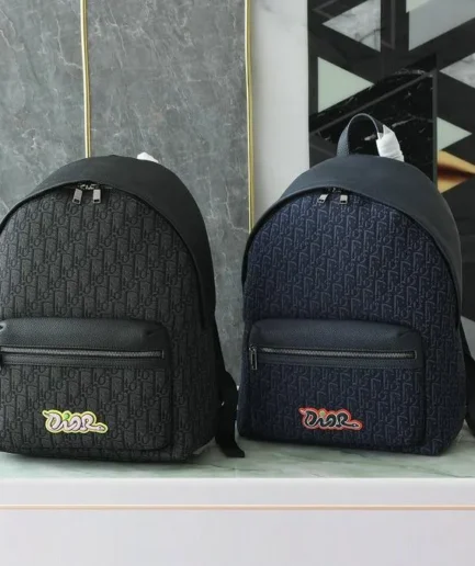 Dior 1:1 Mirror Replica DIOR AND KAWS Rider 2.0 Zipped Backpack Christian Dior Replica Backpacks