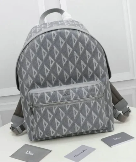 Dior 1:1 Mirror Replica Rider Zipped CD Diamond Backpack 42CM/16.5IN Christian Dior Replica Backpacks