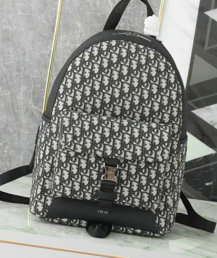 Dior 1:1 Mirror Replica Embroidered 8 Leather Backpack 42CM/16.5IN Christian Dior Replica Backpacks