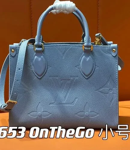 Louis Vuitton 1:1 Mirror Replica Navy Onthego PM Monogram Empreinte Louis Vuitton Replica Onthego