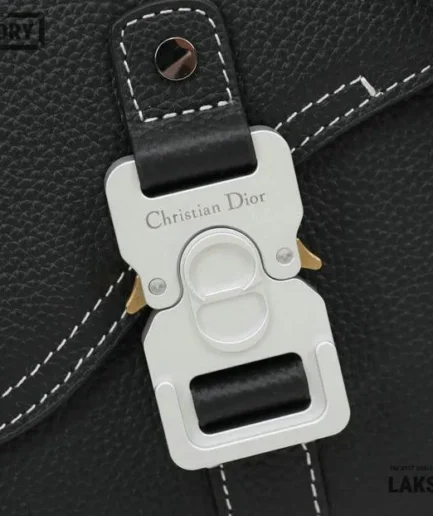 Dior 1:1 Mirror Replica Black Medium Messenger Saddle 23CM/9.1IN Christian Dior Replica Saddles