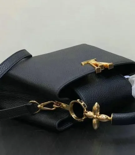 Louis Vuitton 1:1 Mirror Replica Mini Capucines Black/Cream Louis Vuitton Replica Capucines