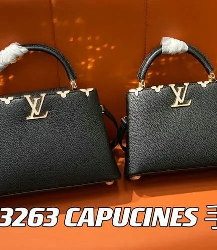 Louis Vuitton 1:1 Mirror Replica Black Capucines BB Taurillon Leather Louis Vuitton Replica Capucines