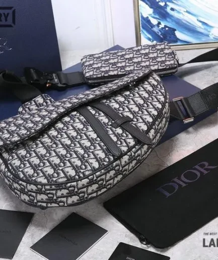 Dior 1:1 Mirror Replica 2010s Saddle Oblique Body Bag 34CM/13.4IN Christian Dior Replica Saddles