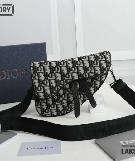 Dior 1:1 Mirror Replica HOMME Saddle Belt Bag 21CM/8.2IN Christian Dior Replica Saddles