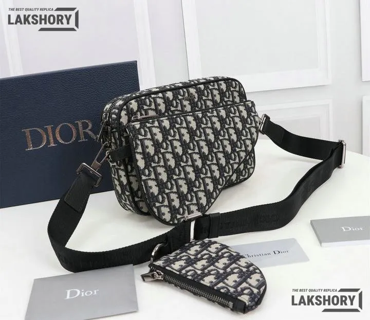 Dior 1:1 Mirror Replica Oblique Saddle Triple Pouch 25CM/9.8IN Christian Dior Replica Saddles Dior 1:1 Mirror Replica Oblique Saddle Triple Pouch 25CM/9.8IN Christian Dior Replica Saddles