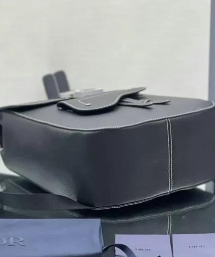 Dior 1:1 Mirror Replica Saddle Detail Black Gallop Backpack 40CM/15.7IN Christian Dior Replica Backpacks