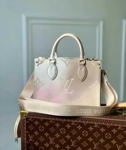 Louis Vuitton 1:1 Mirror Replica Ivory OnTheGo PM Monogram Empreinte Louis Vuitton Replica Onthego