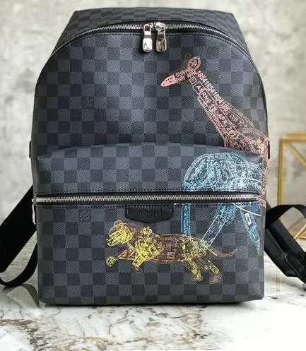 Louis Vuitton 1:1 Mirror Replica Discovery Backpack Damier Graphite Louis Vuitton Replica Discovery