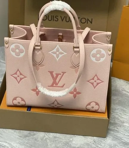Louis Vuitton 1:1 Mirror Replica Onthego MM Pink Monogram Louis Vuitton Replica Onthego