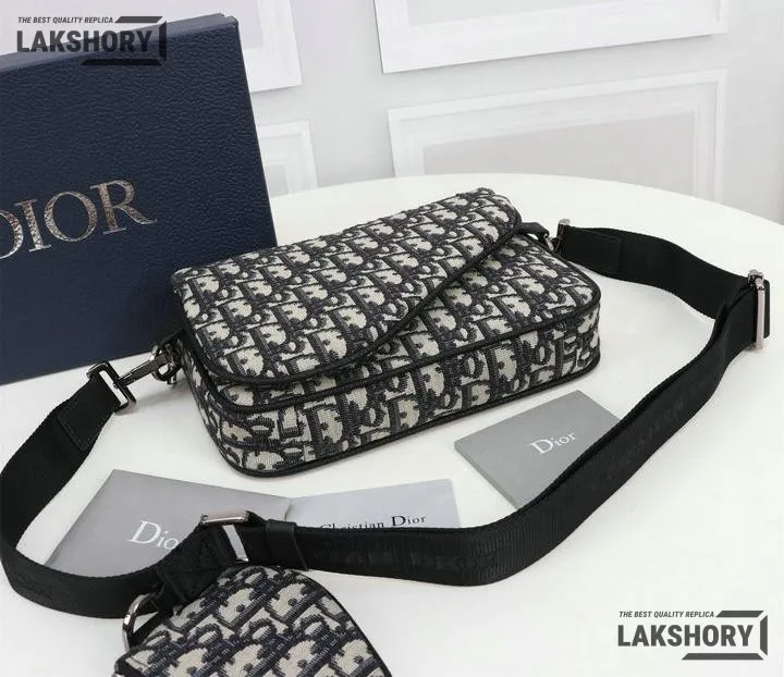 Dior 1:1 Mirror Replica Oblique Saddle Triple Pouch 25CM/9.8IN Christian Dior Replica Saddles Dior 1:1 Mirror Replica Oblique Saddle Triple Pouch 25CM/9.8IN Christian Dior Replica Saddles