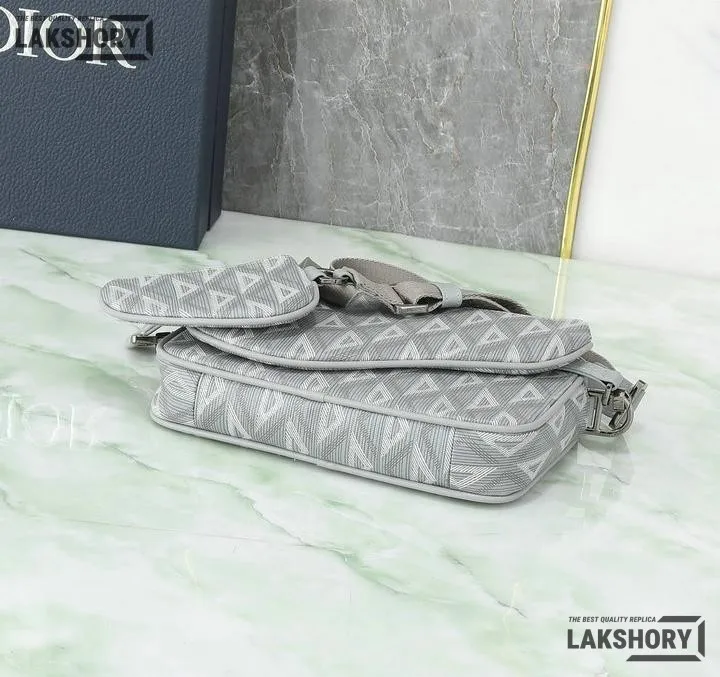 Dior 1:1 Mirror Replica CD Diamond Saddle Triple Pouch 23CM/9.1IN Christian Dior Replica Saddles Dior 1:1 Mirror Replica CD Diamond Saddle Triple Pouch 23CM/9.1IN Christian Dior Replica Saddles