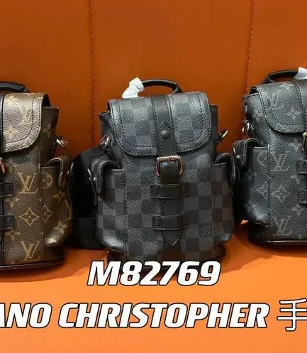 Louis Vuitton 1:1 Mirror Replica Nano Christopher Multicolors Backpack Louis Vuitton Replica Christopher