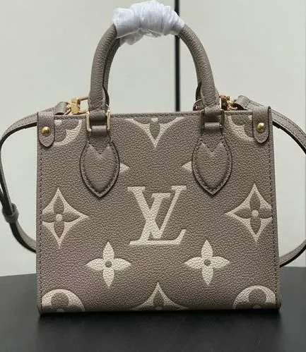 Louis Vuitton 1:1 Mirror Replica OnTheGo BB Gray Monogram Empreinte Louis Vuitton Replica Onthego