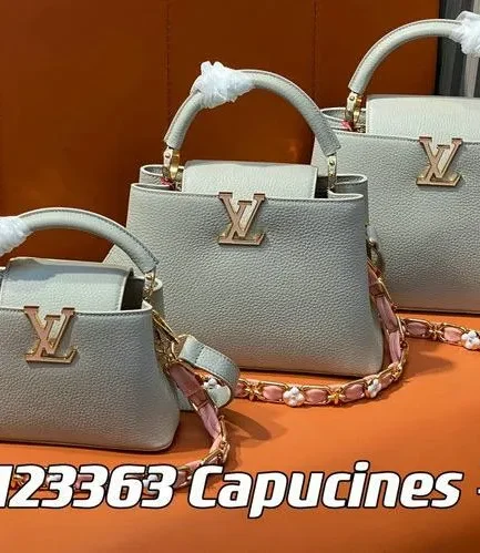 Louis Vuitton 1:1 Mirror Replica Capucines Ice Grey Taurillon Louis Vuitton Replica Capucines