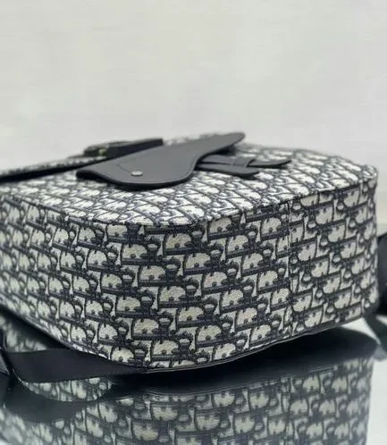 Dior 1:1 Mirror Replica Gallop Navy Oblique Saddle Backpack 40CM/15.7IN Christian Dior Replica Backpacks