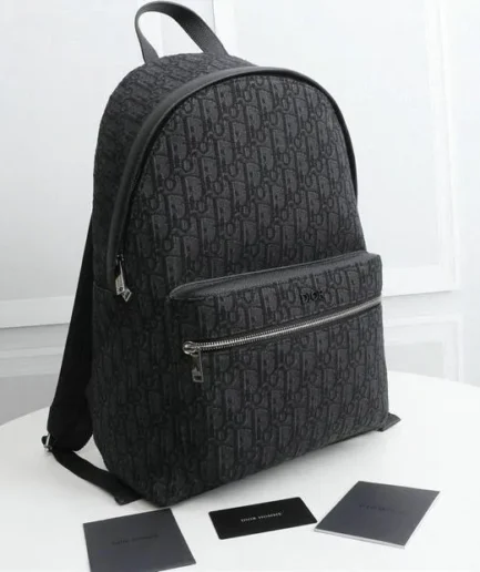 Dior 1:1 Mirror Replica Rider Backpack Men’s Jacquard 42CM/16.5IN Christian Dior Replica Backpacks