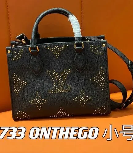 Louis Vuitton 1:1 Mirror Replica OnTheGo PM Studs Monogram Empreinte Louis Vuitton Replica Onthego