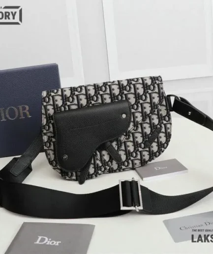 Dior 1:1 Mirror Replica Canvas Saddle Messenger Pouch Christian Dior Replica Saddles