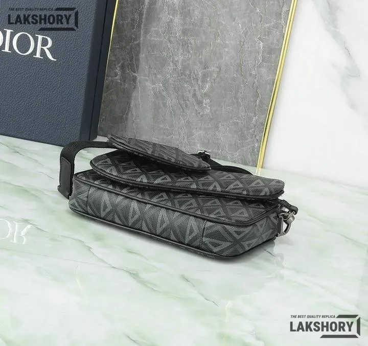 Dior 1:1 Mirror Replica CD Diamond Saddle Triple Pouch 23CM/9.1IN Christian Dior Replica Saddles Dior 1:1 Mirror Replica CD Diamond Saddle Triple Pouch 23CM/9.1IN Christian Dior Replica Saddles