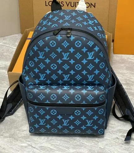 Louis Vuitton 1:1 Mirror Replica Discovery Navy Blue Backpack Louis Vuitton Replica Discovery