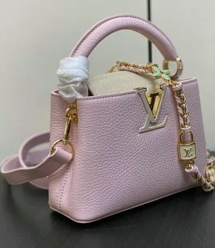 Louis Vuitton 1:1 Mirror Replica Capucines BB Marshmallow Taurillon Louis Vuitton Replica Capucines