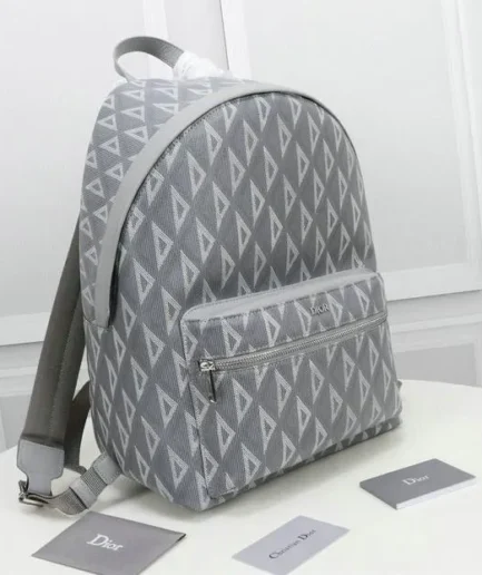 Dior 1:1 Mirror Replica Rider Zipped CD Diamond Backpack 42CM/16.5IN Christian Dior Replica Backpacks