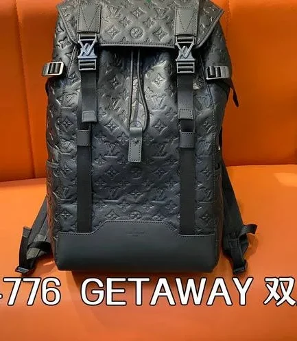 Louis Vuitton 1:1 Mirror Replica Getaway Backpack Monogram Shadow Louis Vuitton Replica Christopher