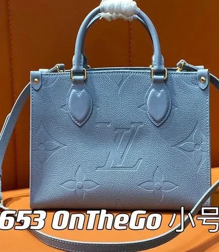 Louis Vuitton 1:1 Mirror Replica Navy Onthego PM Monogram Empreinte Louis Vuitton Replica Onthego