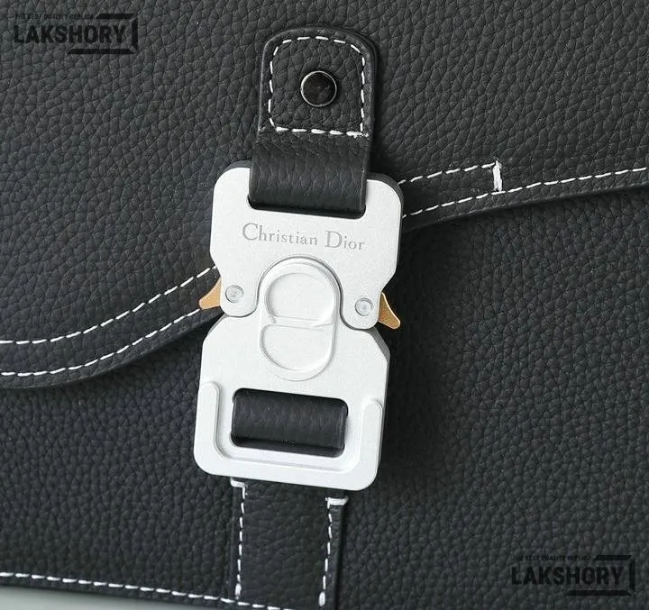 Dior 1:1 Mirror Replica Grained Black Medium Saddle 23CM/9.1IN Christian Dior Replica Saddles Dior 1:1 Mirror Replica Grained Black Medium Saddle 23CM/9.1IN Christian Dior Replica Saddles
